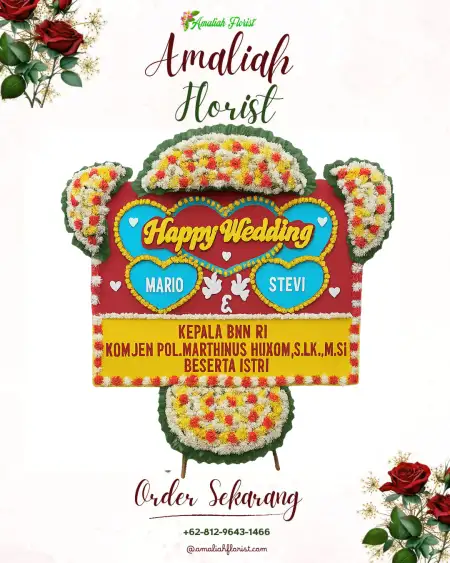 Papan Bunga Pernikahan Sudah